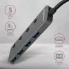 Axagon HUE-MSA Superspeed USB-A Switch Hub 4x USB 3.0 Active - 20cm Black USB 3.2 Gen 1 (3.1 Gen 1) Type-A 5000 Mbit/s Grey