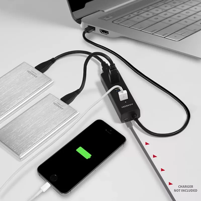 Axagon HUE-S2B 4x USB 3.0 CHARGING hub, power micro USB