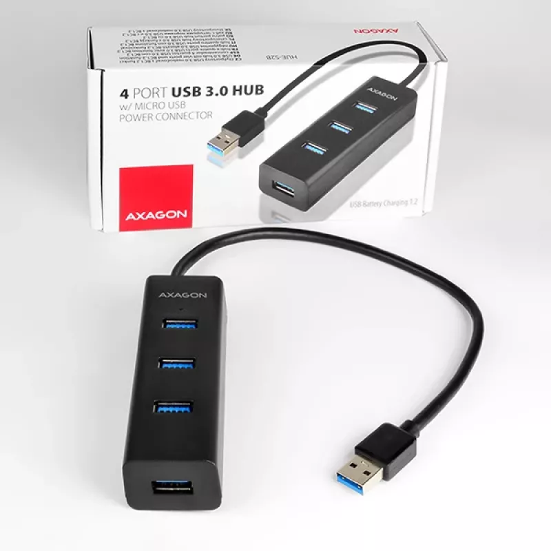 Axagon HUE-S2B 4x USB 3.0 CHARGING hub, power micro USB