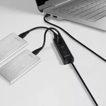 Axagon HUE-S2BL 4x USB 3.0 CHARGING hub w. 1.2m cable, power micro USB