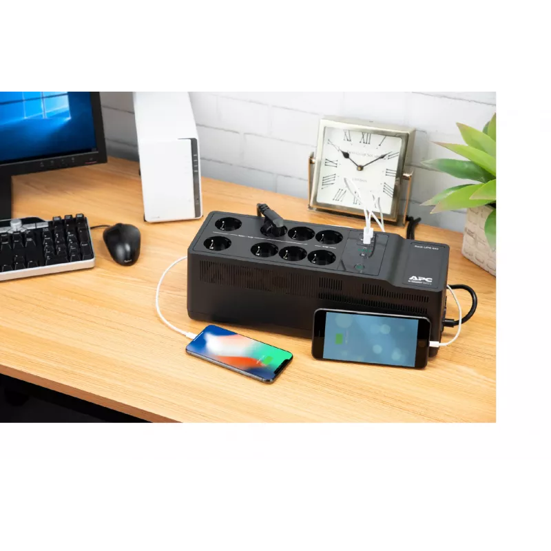 APC Back-UPS BE850G2-GR - Emergency power supply 8x socket, 850VA, 2 USB chargers, 1 USB data port