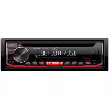 JVC KD-T702BT 1-DIN CD Receiver, Black, 1 DIN, 200 W, 50 W, CD, LCD