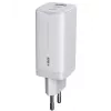 IBOX mobile device charger ILUC65W, 65W, 2x USB-C + 1x USB-A, white, 1.5 m cable