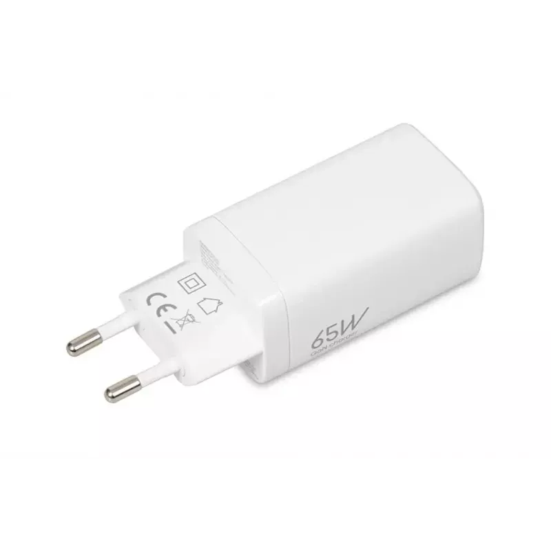 IBOX mobile device charger ILUC65W, 65W, 2x USB-C + 1x USB-A, white, 1.5 m cable