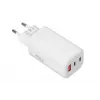 IBOX mobile device charger ILUC65W, 65W, 2x USB-C + 1x USB-A, white, 1.5 m cable
