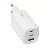 IBOX mobile device charger ILUC65W, 65W, 2x USB-C + 1x USB-A, white, 1.5 m cable
