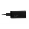 AC mobile device charger IBOX ILUC65B — 65 W, 3x USB (2x USB‑A Gen1, 1x USB‑C), black, 100–240 V