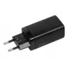 AC mobile device charger IBOX ILUC65B — 65 W, 3x USB (2x USB‑A Gen1, 1x USB‑C), black, 100–240 V