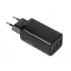 AC mobile device charger IBOX ILUC65B — 65 W, 3x USB (2x USB‑A Gen1, 1x USB‑C), black, 100–240 V