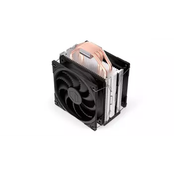 Air cooler ENDORFY Fera 5 Dual Fan — 2x 120 mm PWM fans, 4 heat pipes, TDP 220 W, compatible with LGA 2011 and multiple sockets, black