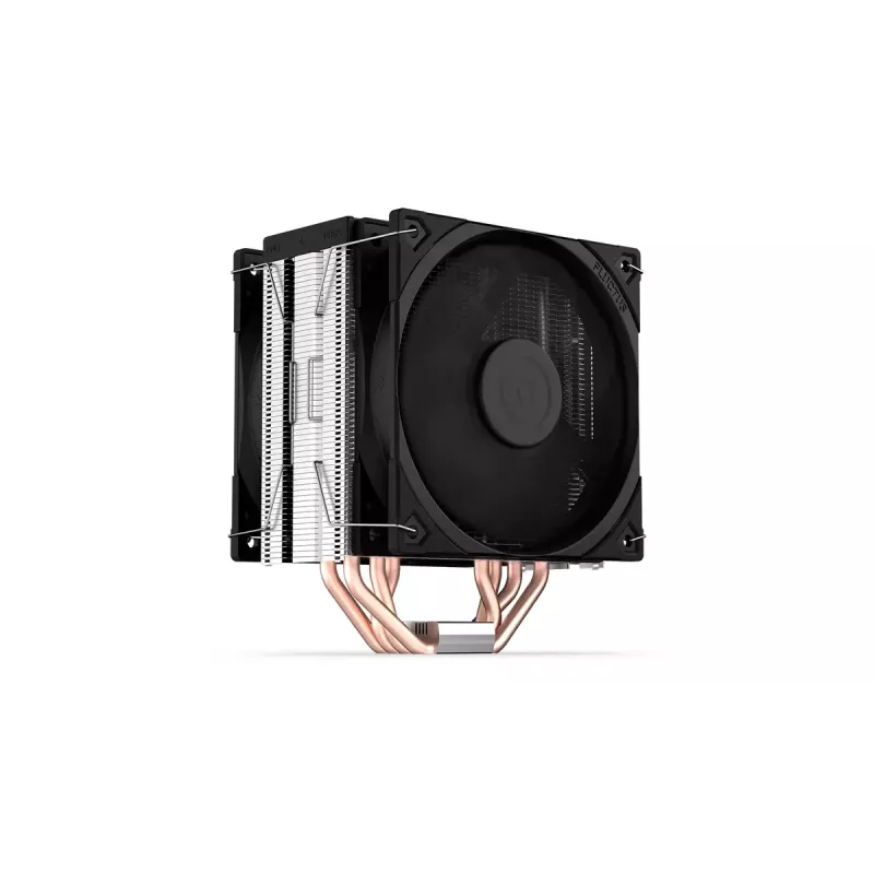 Air cooler ENDORFY Fera 5 Dual Fan — 2x 120 mm PWM fans, 4 heat pipes, TDP 220 W, compatible with LGA 2011 and multiple sockets, black