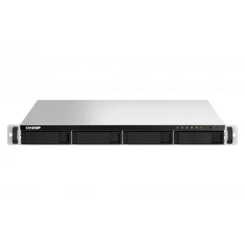QNAP TS-464U-RP NAS Rack (1U) Intel® Celeron® N5095 8 GB DDR4 0 TB QNAP Turbo System Aluminium, Black
