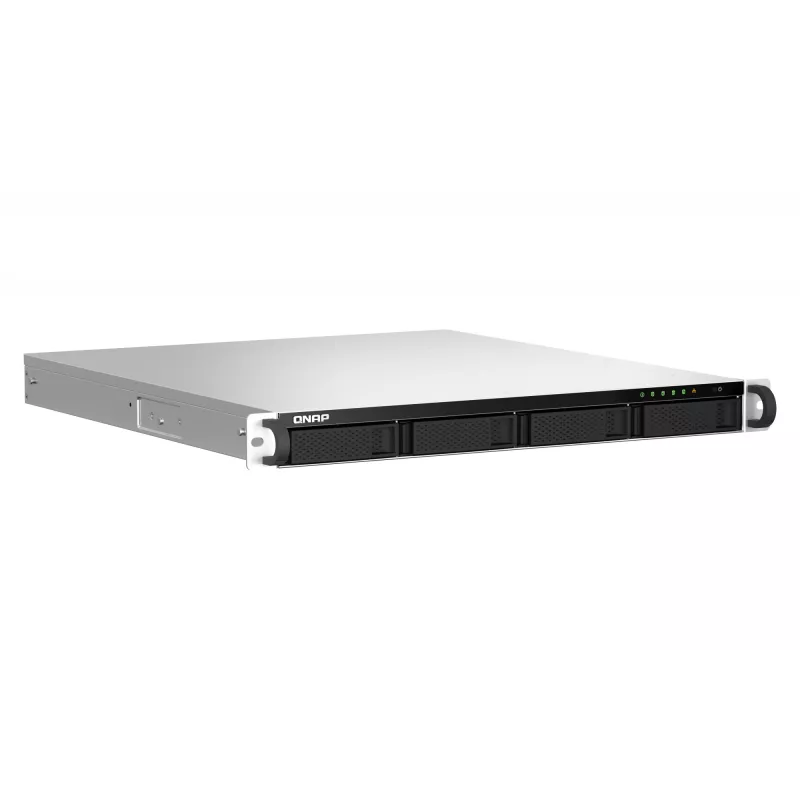 QNAP TS-464U-RP NAS Rack (1U) Intel® Celeron® N5095 8 GB DDR4 0 TB QNAP Turbo System Aluminium, Black