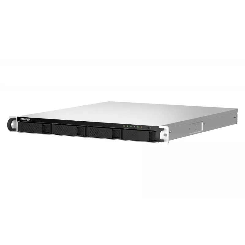 QNAP TS-464U-RP NAS Rack (1U) Intel® Celeron® N5095 8 GB DDR4 0 TB QNAP Turbo System Aluminium, Black