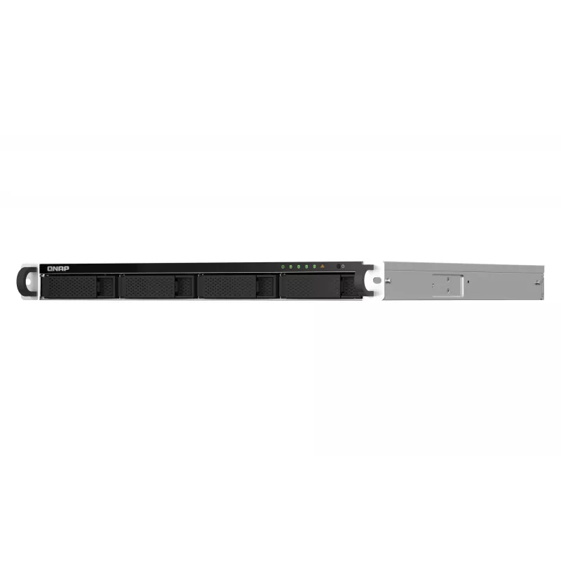QNAP TS-464U-RP NAS Rack (1U) Intel® Celeron® N5095 8 GB DDR4 0 TB QNAP Turbo System Aluminium, Black