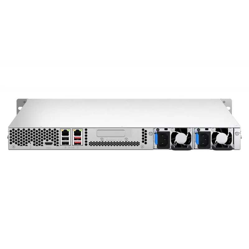 QNAP TS-464U-RP NAS Rack (1U) Intel® Celeron® N5095 8 GB DDR4 0 TB QNAP Turbo System Aluminium, Black