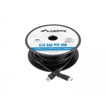 LANBERG HDMI Cable - M/m V2.1 Optical Aoc - 30m Black