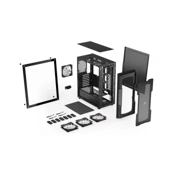 PC case ENDORFY Regnum 400 ARGB Tower Black — ATX, tempered glass, ARGB, 3x120mm front, 1x120mm rear, supports GPU 37 cm
