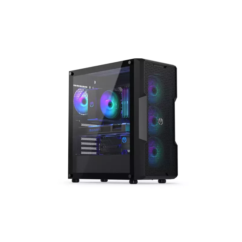 PC case ENDORFY Regnum 400 ARGB Tower Black — ATX, tempered glass, ARGB, 3x120mm front, 1x120mm rear, supports GPU 37 cm