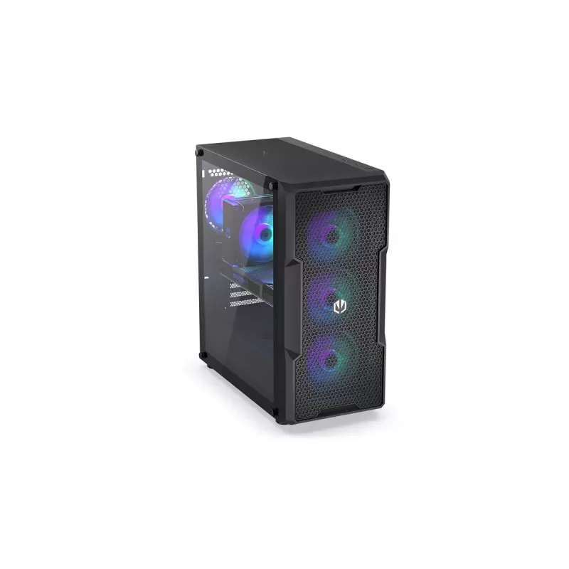 PC case ENDORFY Regnum 400 ARGB Tower Black — ATX, tempered glass, ARGB, 3x120mm front, 1x120mm rear, supports GPU 37 cm