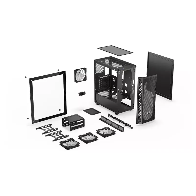 PC case ENDORFY Signum 300 ARGB Tower Black — ATX, tempered glass, ARGB lighting, supports GPU 350mm, CPU cooler height 161mm