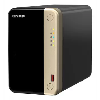 QNAP TS-264 NAS Tower Intel® Celeron® N5095 8 GB 0 TB QNAP QTS Black, Gold