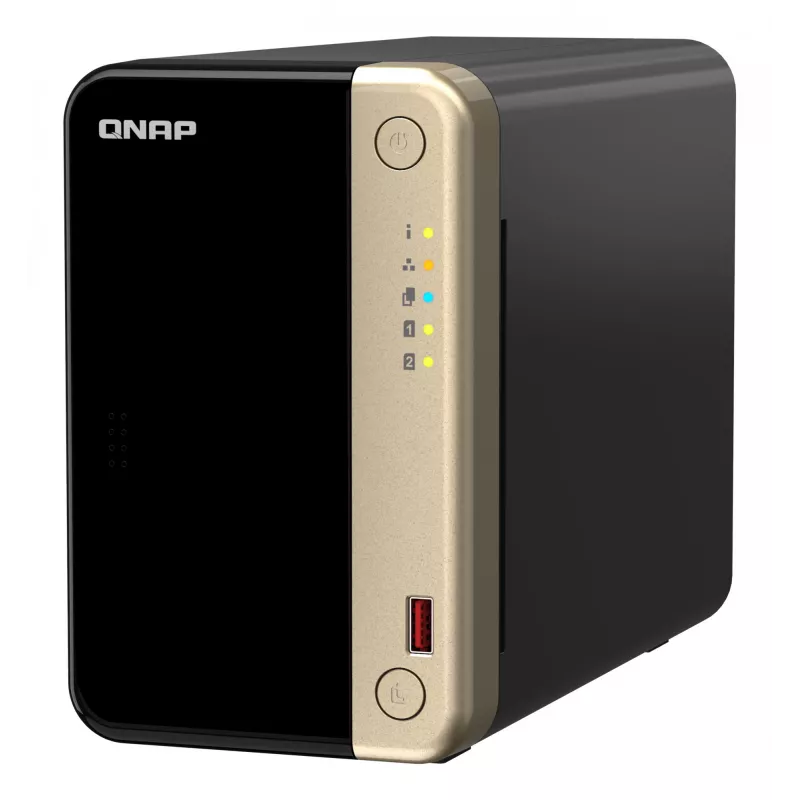 QNAP TS-264 NAS Tower Intel® Celeron® N5095 8 GB 0 TB QNAP QTS Black, Gold