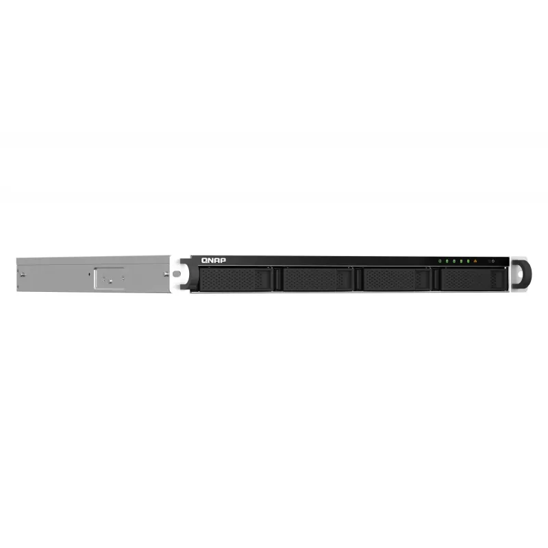 QNAP TS-464U NAS Rack (1U) Intel® Celeron® N5095 8 GB DDR4 0 TB QNAP Turbo System Aluminium, Black