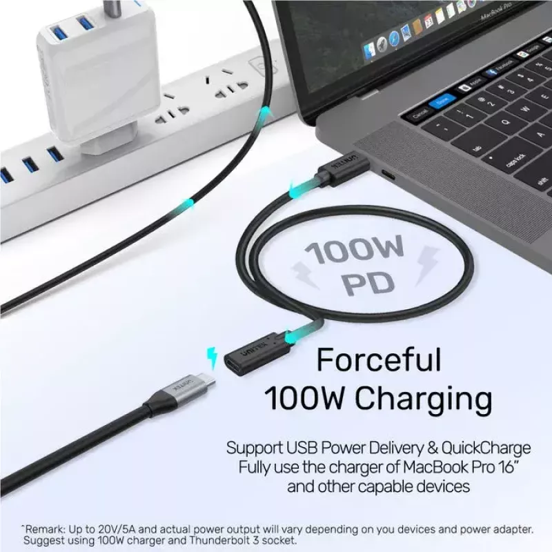 USB-C to USB-C cable Unitek C14086BK-1.5M — USB 3.2 Gen 2, 10 Gbit/s, 5 m, black