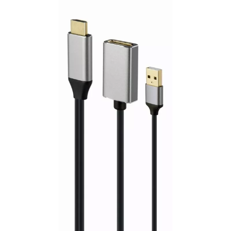 GEMBIRD Active 4K HDMI male to DisplayPort Female Adapter, Black