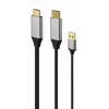 GEMBIRD Active 4K HDMI Male to DisplayPort Male Adapter Cable, 2m - Black