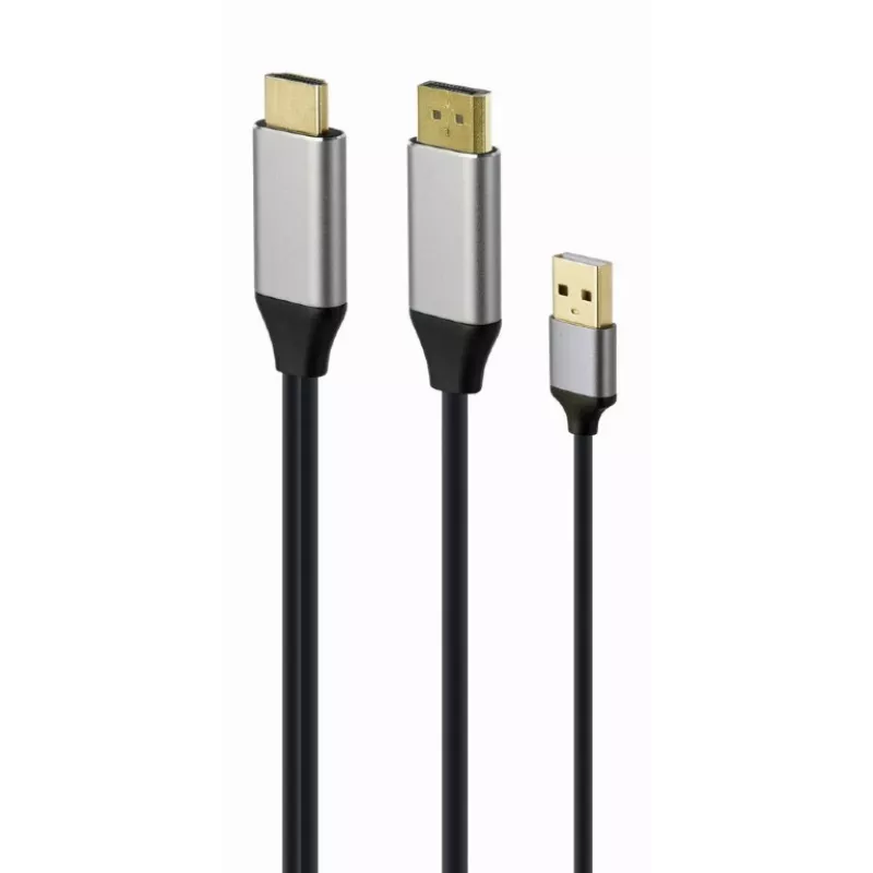 GEMBIRD Active 4K HDMI Male to DisplayPort Male Adapter Cable, 2m - Black