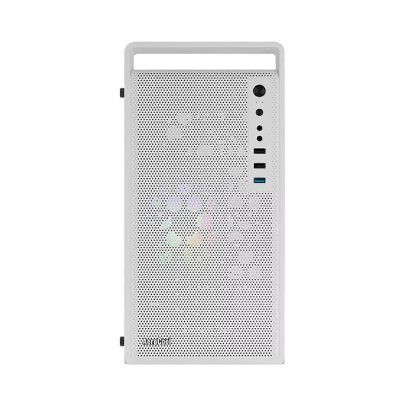 PC case AEROCOOL PGS CS-109-G-WT-v1 Mini Tower SPCC white — microATX, up to 26 cm GPU, FRGB, mesh front