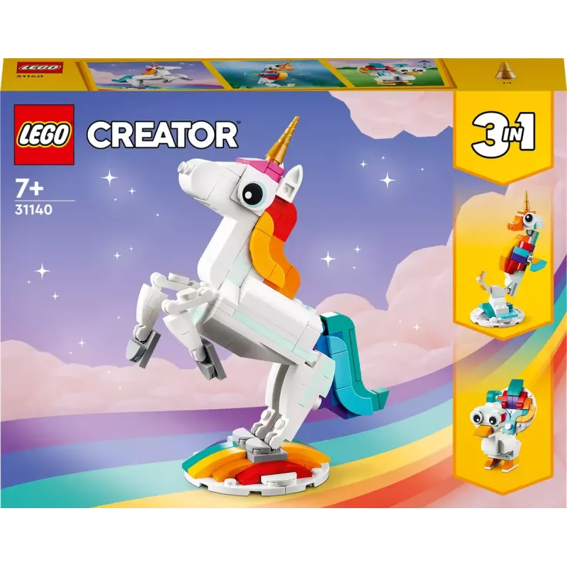 Construction toy LEGO Creator 3in1 31140 Magical Unicorn, 145 pieces, 130 mm height, age 7+