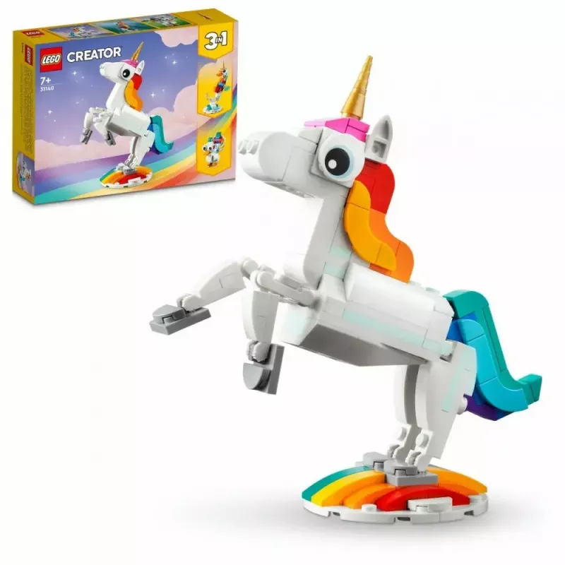 Construction toy LEGO Creator 3in1 31140 Magical Unicorn, 145 pieces, 130 mm height, age 7+