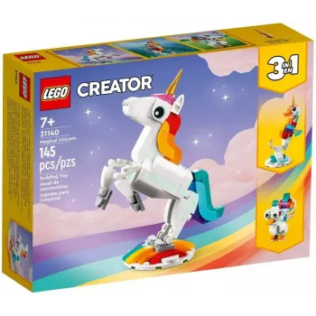 Construction toy LEGO Creator 3in1 31140 Magical Unicorn, 145 pieces, 130 mm height, age 7+