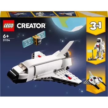 LEGO Creator 3-in-1 Space Shuttle building set 31134 — 144 pieces, for ages 6+, 160×120×60 mm