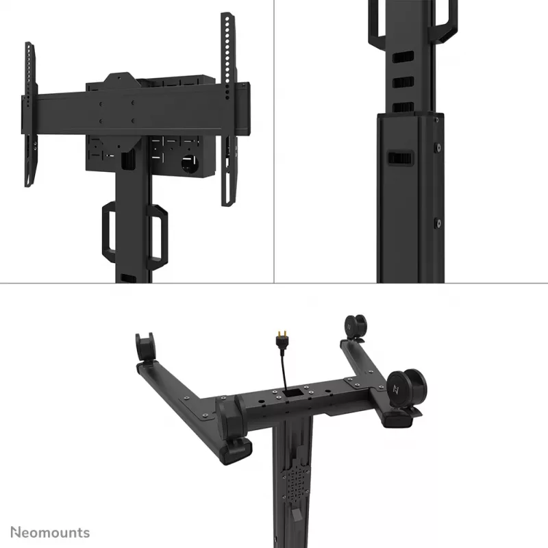 Neomounts FL50S-825BL1 TV trolley 37-75 inch - TÜV, Black, Fixed floor stand, Steel, 70 kg, 94 cm (37 inch), 190.5 cm (75 inch)