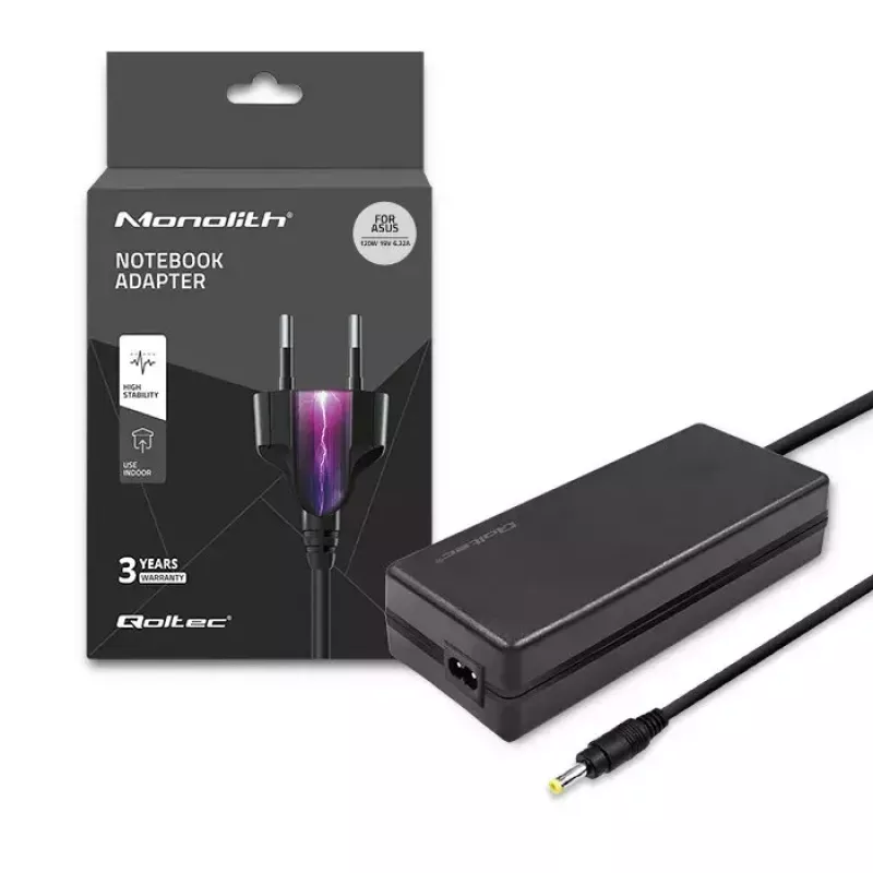 Power Adapter Qoltec 51037 120W Indoor Black Laptop