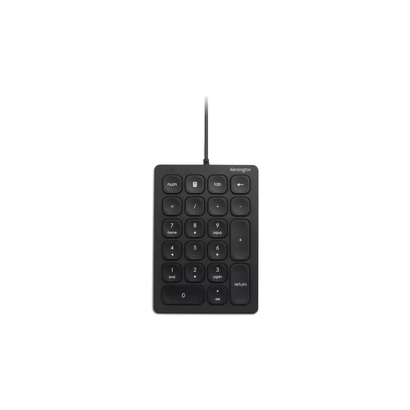 Kensington Wired Numeric Keypad, USB, 21, Laptop/PC, Black