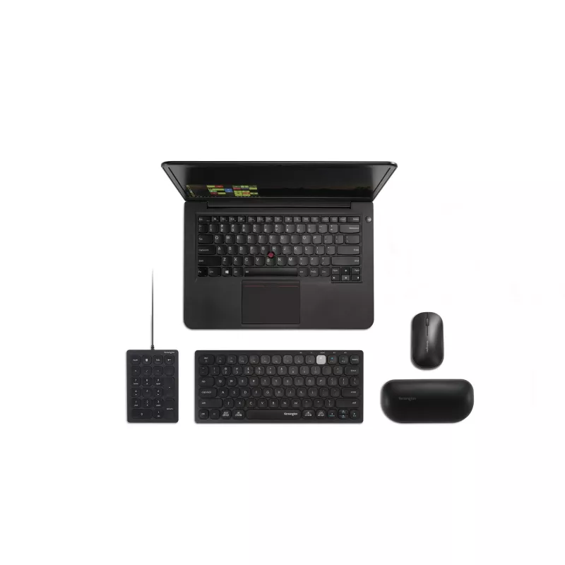 Kensington Wired Numeric Keypad, USB, 21, Laptop/PC, Black