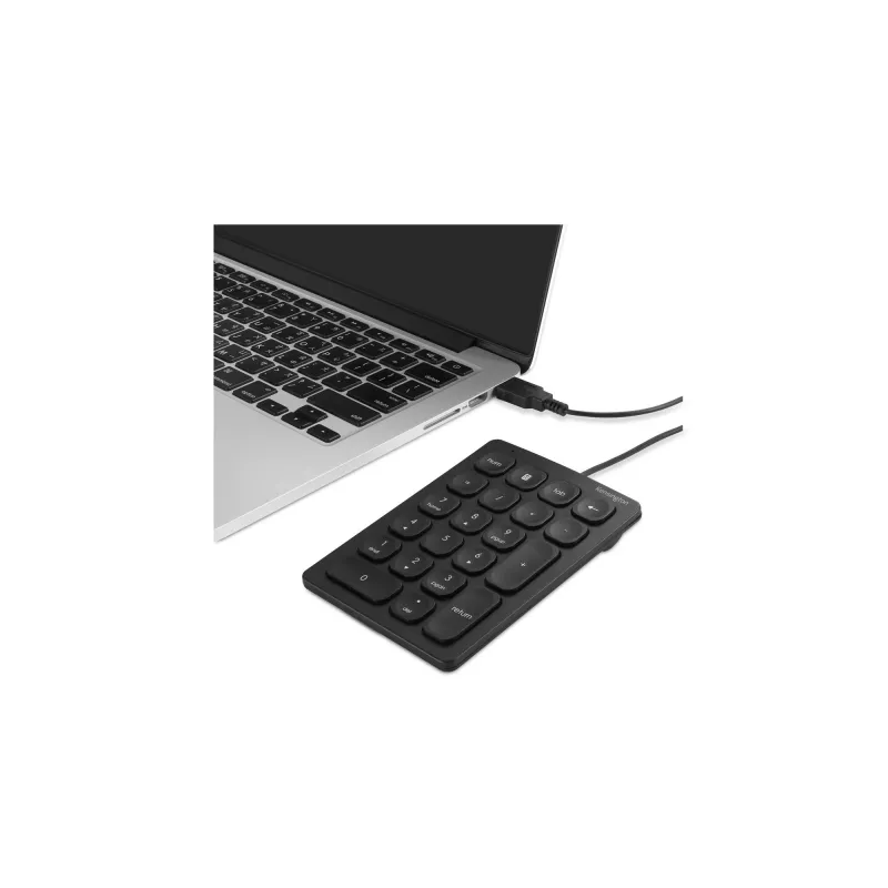 Kensington Wired Numeric Keypad, USB, 21, Laptop/PC, Black