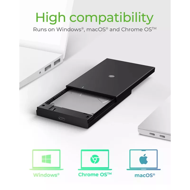 ICY BOX IB-200T-C3 SSD enclosure Black 2.5 inch