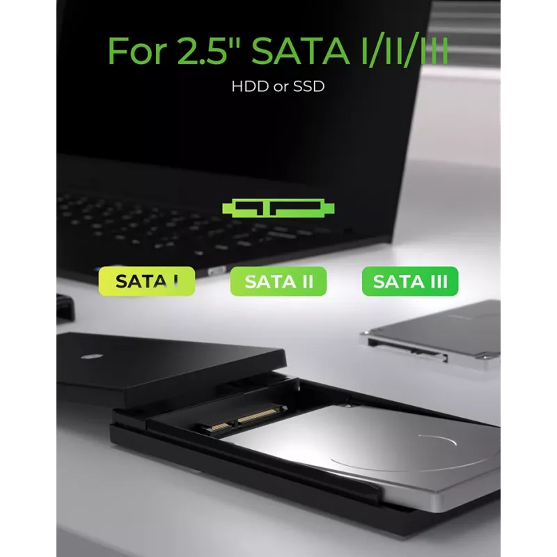 ICY BOX IB-200T-C3 SSD enclosure Black 2.5 inch