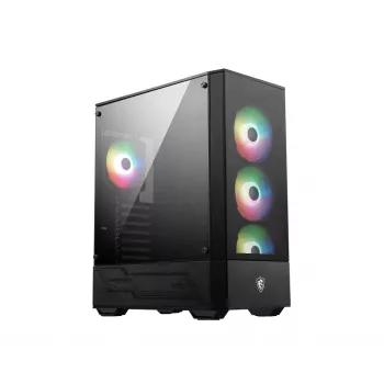 PC Case MSI MAG FORGE 112R Midi Tower Black with Tempered Glass, 3x120mm Front Fans, ATX/Micro‑ATX/Mini‑ITX Support