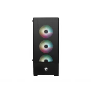 PC Case MSI MAG FORGE 112R Midi Tower Black with Tempered Glass, 3x120mm Front Fans, ATX/Micro‑ATX/Mini‑ITX Support