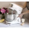 Stand mixer BLAUPUNKT SMM501 — 5 L stainless steel bowl, 1000 W, tilt-head, rotary control, white