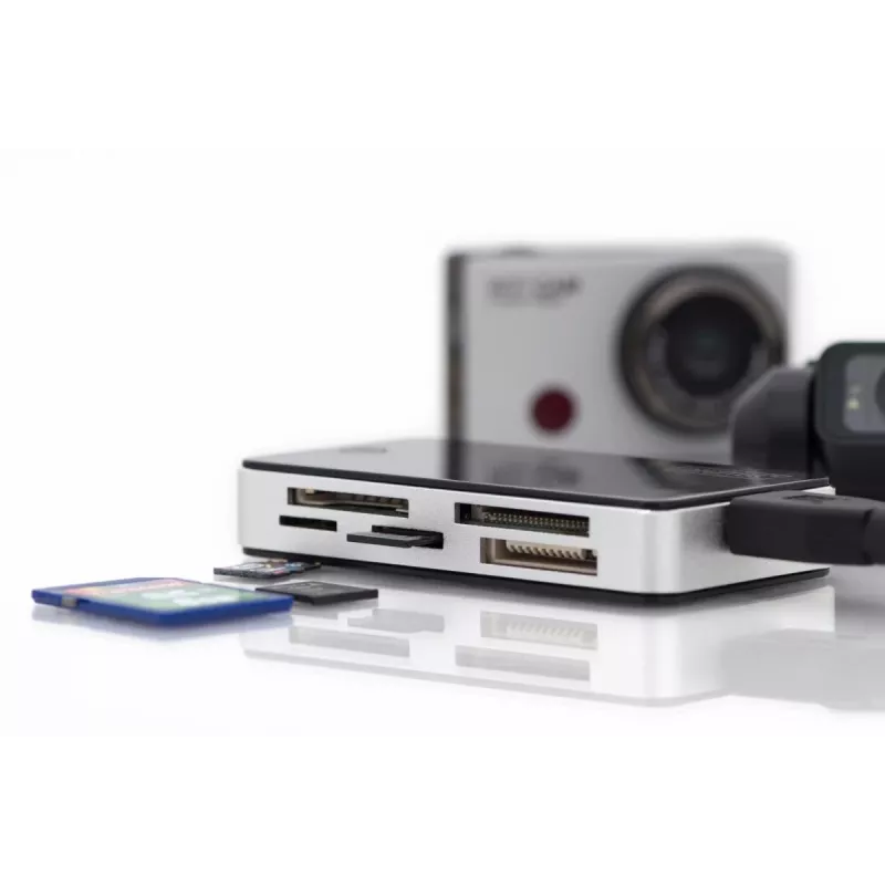 DIGITUS USB 3.0 Card Reader Support MS/SD/SDHC/MiniSD/M2/CF/MD/SDXC cards 1M USB A connection cable