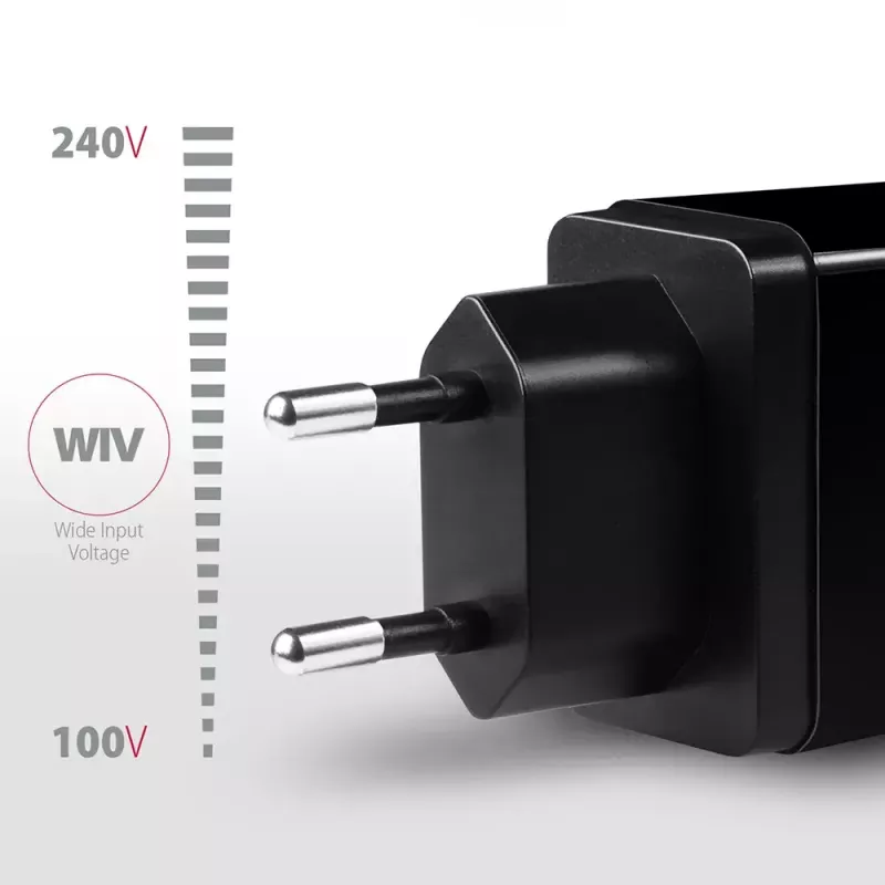 Axagon ACU-QS24 QUICK and SMART Wall charger, 2x USB port QC3.0/AFC/FCP + 5V-1.2A, 24W