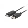 LANBERG Cable Gender Changer DisplayPort HDMI Black
